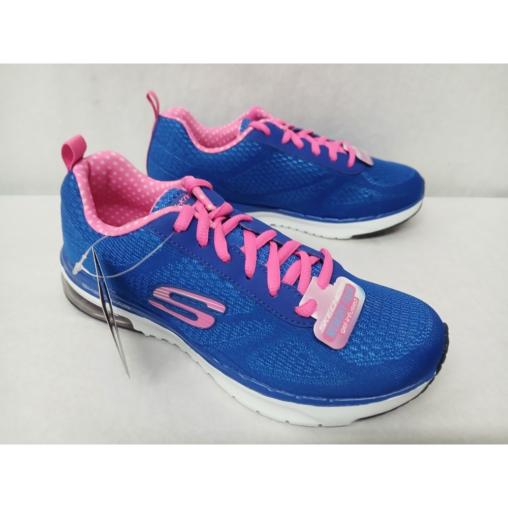 Skechers Memory Foam Skech-Air Blue Pink Women's‎ Running Shoes 12111/BLHP Sz 6